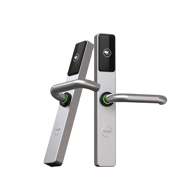 For European RFID Card Keyless Wood Door Smart Lock with Memory Card and SDK-enabled Hotel WiFi System