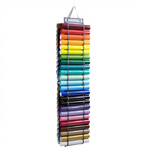 AQM <b>Vinyl</b> Roll Organizer Engraved 48 Roll-Light Grey Sublimation Transfer White <b>Paper</b> Oxford Cloth Storage Hanging Bag/ - Product Image 4