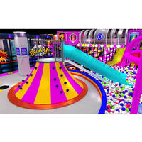Aire de jeux intérieure personnalisée pour tous les âges, centre sportif, aire de jeux pour enfants, équipement de jeux doux pour enfants avec toboggan et fosse à balles