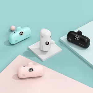 Meilleure vente de haute qualité Mini charge rapide 5000 mAh capacité affichage numérique petit chargeur extérieur voyage Power Bank