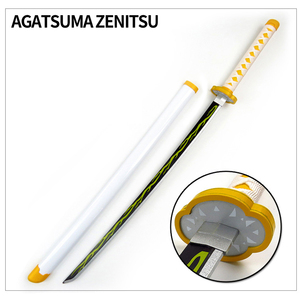 Espada samurái de bambú ABS para niños, modelo de madera al por mayor, espada samurái de <span class=keywords><strong>Kimetsu</strong></span> <span class=keywords><strong>No</strong></span> <span class=keywords><strong>yaiba</strong></span>, accesorios de COSPLAY, espada de bambú, juguetes para niños - Product Image 6