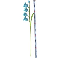 Décoration de muguet au crochet fini à la main, ornement festif créatif, fleur artificielle tricotée en fil