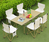 Günstiger Metall-Outdoor-Klapptisch für Camping, Küche, Essen und Kinderaktivitäten, Tragbar für Lager und Schulen