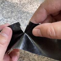 Autocollant adhésif thermofusible en tissu robuste, 50 Grip, argenté, sensible à la pression, imprimé sur mesure, découpé à la forme