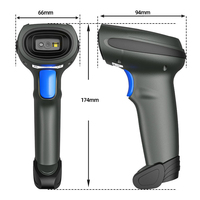 Escáner de código de barras láser 1D 2D con cable, escáner de código de barras con soporte, lector de código de barras automático QR, envío rápido en stock