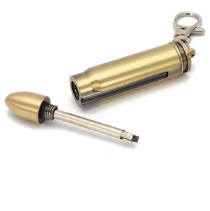 Encendedor de Queroseno Portátil Metálico con Forma de Bala y Cadena para Llaves, Encendedor de Queroseno de 10.000 Usos, Colgante Encendedor de Fuego - Product Image 2