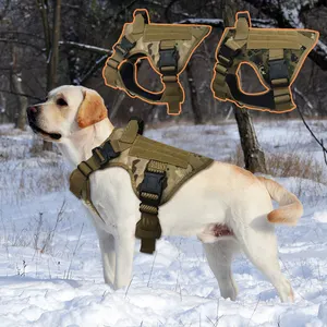 坚固的爪子户外战术狗训练背带无拉前夹宠物工作背心易控制大狗背带