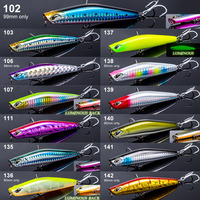 Leurre de pêche Ballsta Midwater Pencil Popper 99mm lumineux en ABS pour rivière et ruisseau