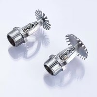 Tête d'incendie automatique DN15 1/2'' à raccord fusible, type vertical et suspendu, 74°C, en laiton chromé