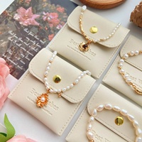 Emballage de luxe pour bijoux avec logo FSC, organiseur de bijoux, charms Pandorass, bijoux Swarovskis, pochette en cuir pour bijoux, pochettes pour bijoux