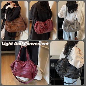 Borsa a <span class=keywords><strong>Tracolla</strong></span> Sportiva Trendy in Pelle PU Impermeabile con <span class=keywords><strong>Tracolla</strong></span> Regolabile, Tasca Antifurto e Tasca Laterale con Cerniera, <span class=keywords><strong>Basso</strong></span> MOQ - Product Image 5