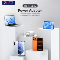 Chargeur mural USB Type-C à charge rapide ZUZG PD 35W QC3.0 avec emballage de vente au détail blanc ignifuge, modèle ZC-208EU pour téléphones mobiles
