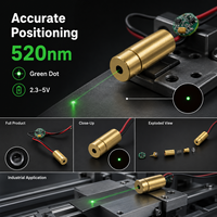 Module laser vert ZhonNa 520nm à tête en cuivre 2.3-5V, outil de visée de positionnement de précision, accessoire d'instrument pour les tâches d'alignement