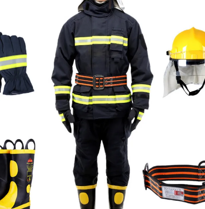 Fire Service Suit for Firefighters Five Piece Certified Combat Suit Fire Protection