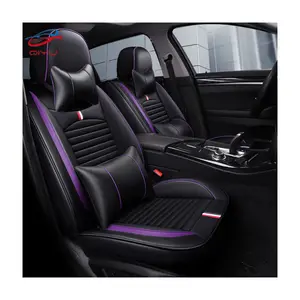 QIYU Factory 1Sets Universal Car Seat Covers 4 Seasons Leather Fashion Design Custom Car Seat Cover Full 5 Seats