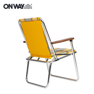 Precio barato Silla de campamento de aluminio ligera para exteriores Silla de playa de verano plegable portátil con respaldo alto - Product Image 6