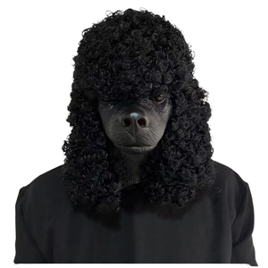 Máscara <span class=keywords><strong>de</strong></span> Látex <span class=keywords><strong>de</strong></span> <span class=keywords><strong>Perro</strong></span> Poodle <span class=keywords><strong>de</strong></span> Lujo para la Cabeza, Disfraz <span class=keywords><strong>de</strong></span> Animal Divertido y Ecológico para Halloween, Carnaval, Cosplay, Mascotas y Adultos - Product Image 1