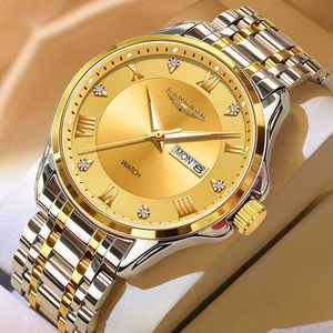 Montre pour homme en quartz transfrontalière - élégante, sophistiquée, simple, résistante à l'eau, lumineuse, avec fonction calendrier. - Product Image 3