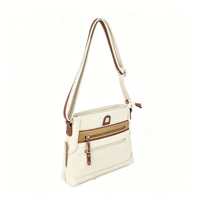 Sac bandoulière en cuir PU imperméable pour femme, usage quotidien, avec sangle tressée et fermeture à rabat zippé, personnalisable