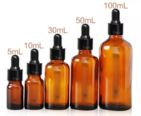 Flacon d'huile essentielle en verre transparent mat blanc givré noir ambre 5ml 10ml 15ml 20ml 1oz 2oz 3oz avec compte-gouttes doré