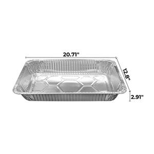 [50 unidades] Bandeja de aluminio tamaño completo para vaporera, 2.91 de profundidad, profunda - Product Image 2
