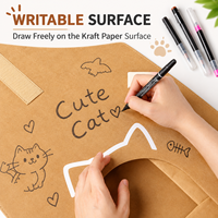 Maison pliable pour chat en papier kraft lavable, lit pour animaux d'intérieur avec surface à gratter, logo personnalisé OEM, taille personnalisée, sac à dos pour animaux de compagnie