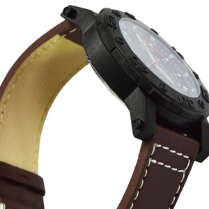 鍛造カーボンダイヤルウォッチを備えた新しい高品質のブルーレザーステンレススチールケース機械式自動時計 - Product Image 4