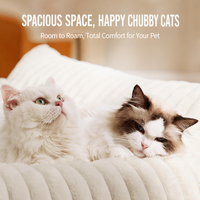 Coussin pour chien et chat tout confort toutes saisons avec housse amovible, lit chaud d'hiver pour petits et moyens chiens, fournitures pour animaux de compagnie, canapé pour chats
