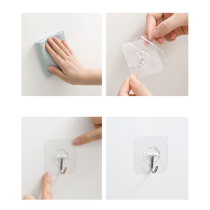Self Adhesive Door <strong>Wall</strong> Sticky Hanger <strong>Hooks</strong> Suction Waterproof <strong>Wall</strong> Storage Sucker Kitchen Bathroom Transparent <strong>Wall</strong> <strong>Hook</strong> - Product Image 4