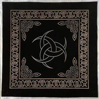Nappe Élastique Lavable et Réutilisable en Velours Épais 60x60cm à Motif Géométrique Style Européen, Durable et Écologique, pour la Divination