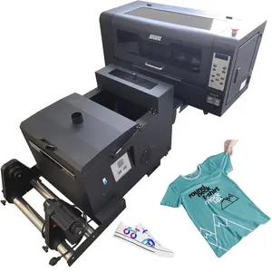 Inkjet Digital Dual Xp600 Head Cmyk White Ink Colors Oven Shaker Powder Machine Pet Film Heat Transfer T shirt A3 Dtf Printer