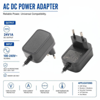 Adaptateur secteur 24V 1A 12W sûr et fiable, certifié CE, prise EU, transformateur AC/DC pour appareils électroniques de bureau et dispositifs médicaux