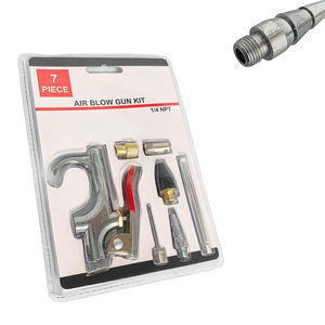 ชุดเครื่องมือเป่าลม 1/4NPT แบบอเมริกัน 7 ชิ้น พร้อมหัวฉีด เข็มเติมลม และปืนเป่าลม - Product Image 4