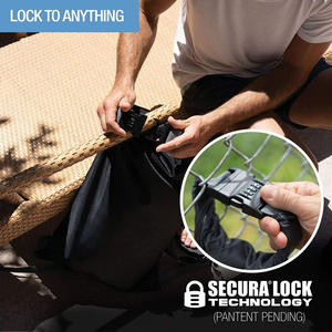 Anti Theft Waterproof Backpack with Combination Lock Roll Top Lightweight Drawstring <b>Bag</b> Secure Pocket for Beach Travel Gym - Product Image 5