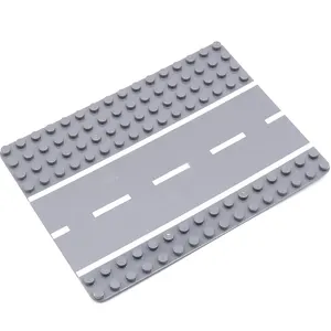 Mainan blok bangunan kreatif 100-98 MOC pelat partikel besar adegan MOC di jalan raya dan jalan 12x16 piring 12*16 (NO.PA01349)