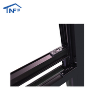 Fenêtre à guillotine verticale de style américain à rupture de pont thermique, simple ou double, avec grille décorative, pour usage extérieur en cuisine et salle de bain