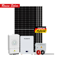 Système d'énergie solaire hors réseau 20 kVA 48 V, onduleur solaire hybride 20 kW, système d'énergie solaire hors réseau