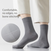 Chaussettes en coton antibactériennes 7A pour hommes, respirantes, à maille, sans couture aux orteils, résistantes aux odeurs, fines pour l'été, couleur unie, vente en gros, OEM personnalisé