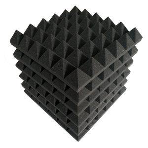 <span class=keywords><strong>Espuma</strong></span> Acústica Decorativa para Estudio, Paquete de 12, Material PU, 12x12x2 Pulgadas, Color Negro, Forma de Pirámide, Insonorizante - Product Image 6