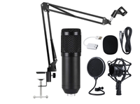 Microphone studio Bm800 avec carte son V8 Microphone karaoké Bm 800 pour carte son d'ordinateur
