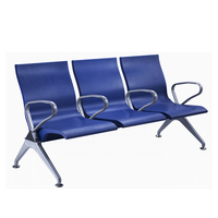 Chaise d'attente ergonomique en acier laminé à froid PU, durable, pour aéroport, centre commercial, bureau, centre éducatif et salon de beauté