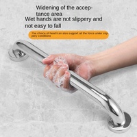 Barre d'appui de douche pour personnes âgées, handicapées, enceintes, en acier inoxydable, antidérapante, murale, pour toilettes et escaliers
