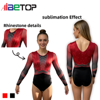 Justaucorps de compétition OEM pour adultes, justaucorps de gymnastique ombré pour femmes, tenue de danse d'entraînement en spandex par sublimation