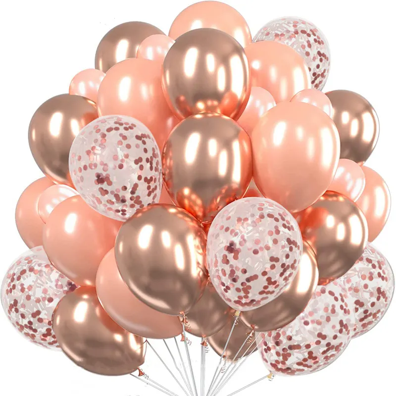 Globos de látex metalizados para decoración de boda y cumpleaños, Globos de confeti de 10/12 pulgadas con lentejuelas de ágata, perlas y lentejuelas