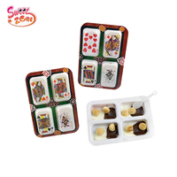 Biskuit coklat Poker cina lucu dengan Jam manis