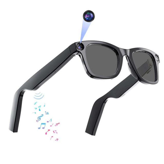 Factory E02 Meta Smart Glasses with Camera 800W WIFI Transfer Gesture Control ChatGPT Men Women Outdoor AI Smart Glasses
