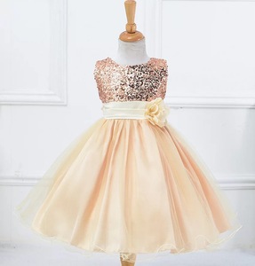 Robe de mariée princesse en tulle à sequins pour bébé, jupe à sequins pour enfant, vêtements pour filles, tutu floral, robe de fête pour filles - Product Image 6
