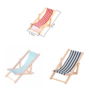 Chaises longues de plage pliantes en bois personnalisables avec logo imprimé en gros - Product Image 4