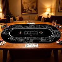 Tapis de poker pliable en caoutchouc très vendu, résistant à l'eau, portable, absorbant la transpiration, housse de table de jeu Texas Hold'em personnalisée