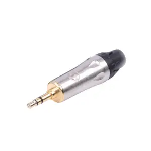 PRATT Hot-selling gold plated three-section AUX wire terminal large shell tail 6mm 3.5 audio plug